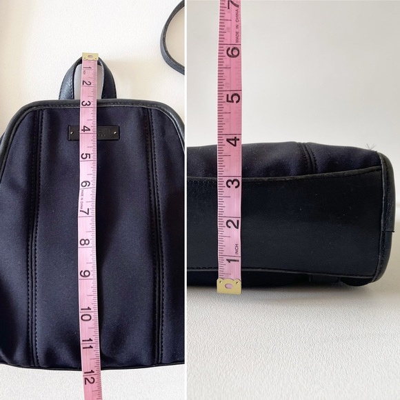 Coach Bag Backpack 6215 Neo Leather 90’s Retro Casual Chic Preppy Black Small - Picture 11 of 14